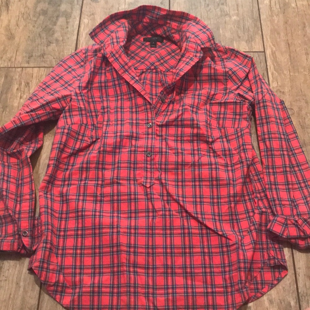 j crew button down shirt plaid